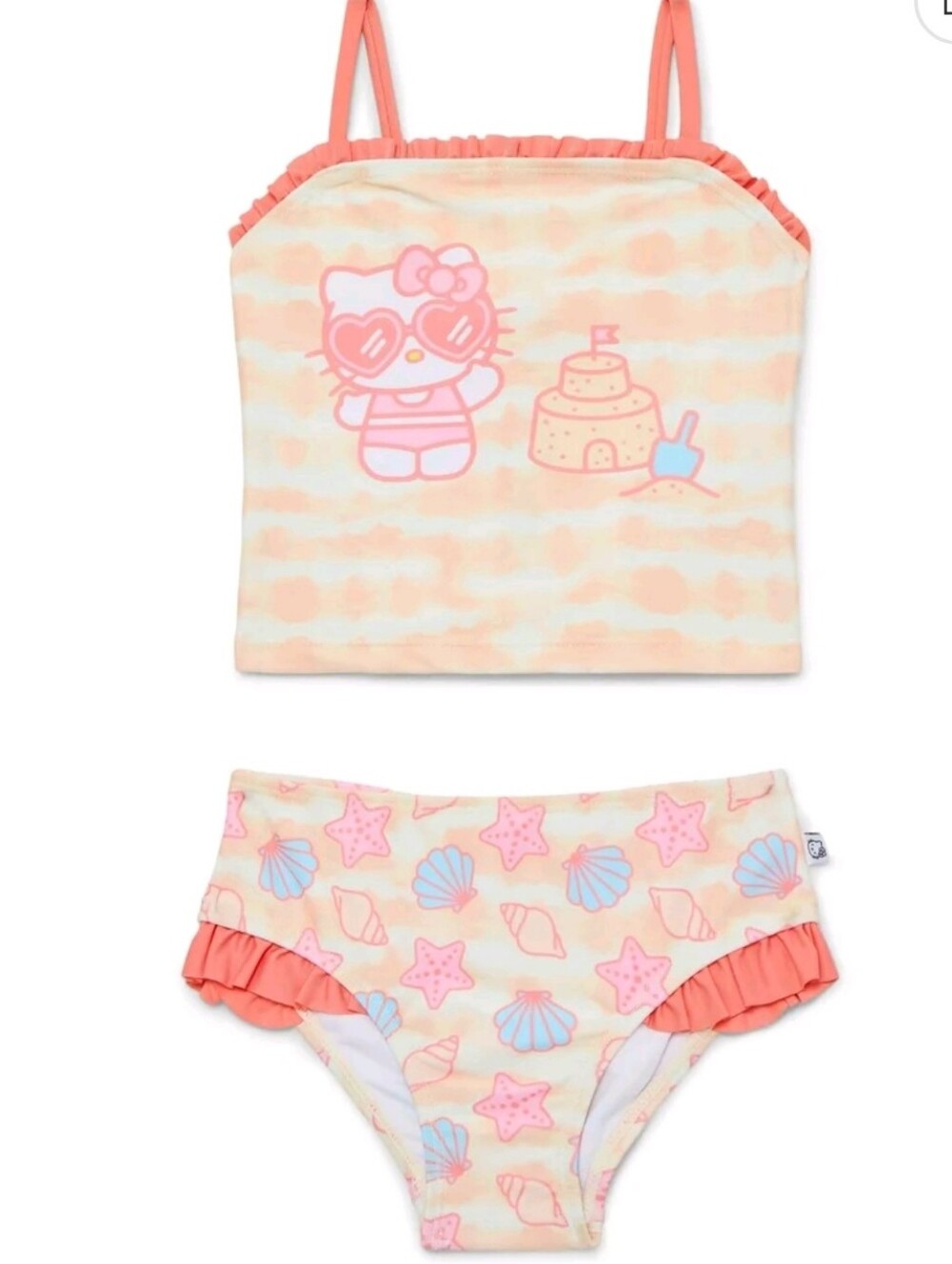 Hello kitty  Toddler Girls' 2-Piece Tankini Swimsuit Set